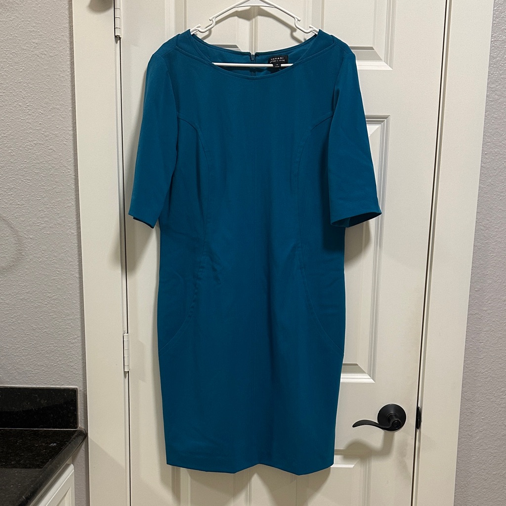 Teal Dress By Tahari Arthur S. Levine